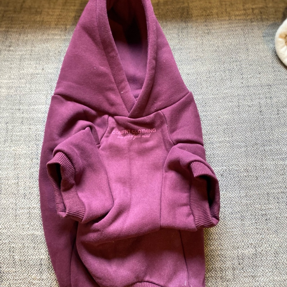 Comfort Clothing Plum Dog Hoodie – Cozy Pullover for Pets